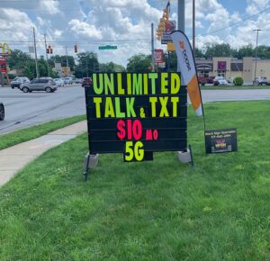 Custom business rental signs for promotions and hiring by Black Sign Specialist, serving Indianapolis and Central Indiana.