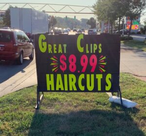 Custom business rental signs for promotions and hiring by Black Sign Specialist, serving Indianapolis and Central Indiana.